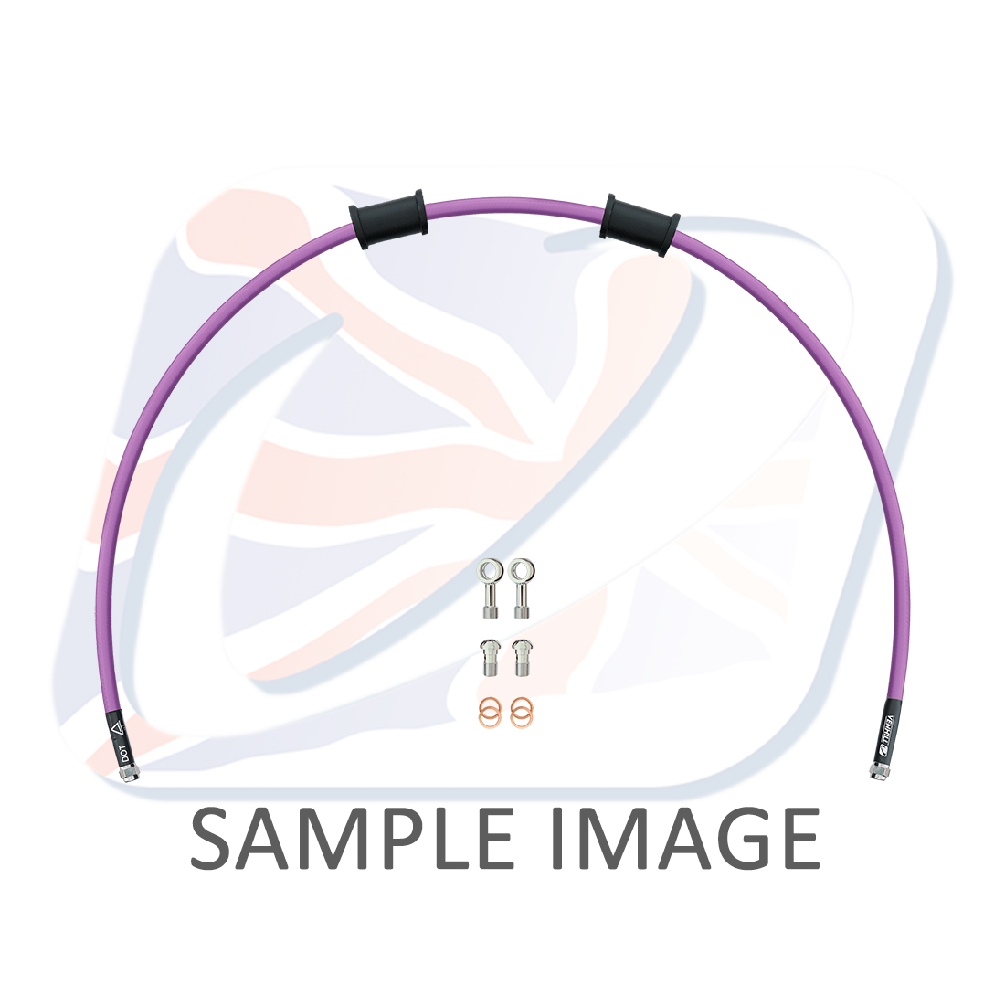 Rear brake hose kit Venhill POWERHOSEPLUS BMW-11005RS-PU (1 hose in kit) Purple hoses, stainless steel fittings