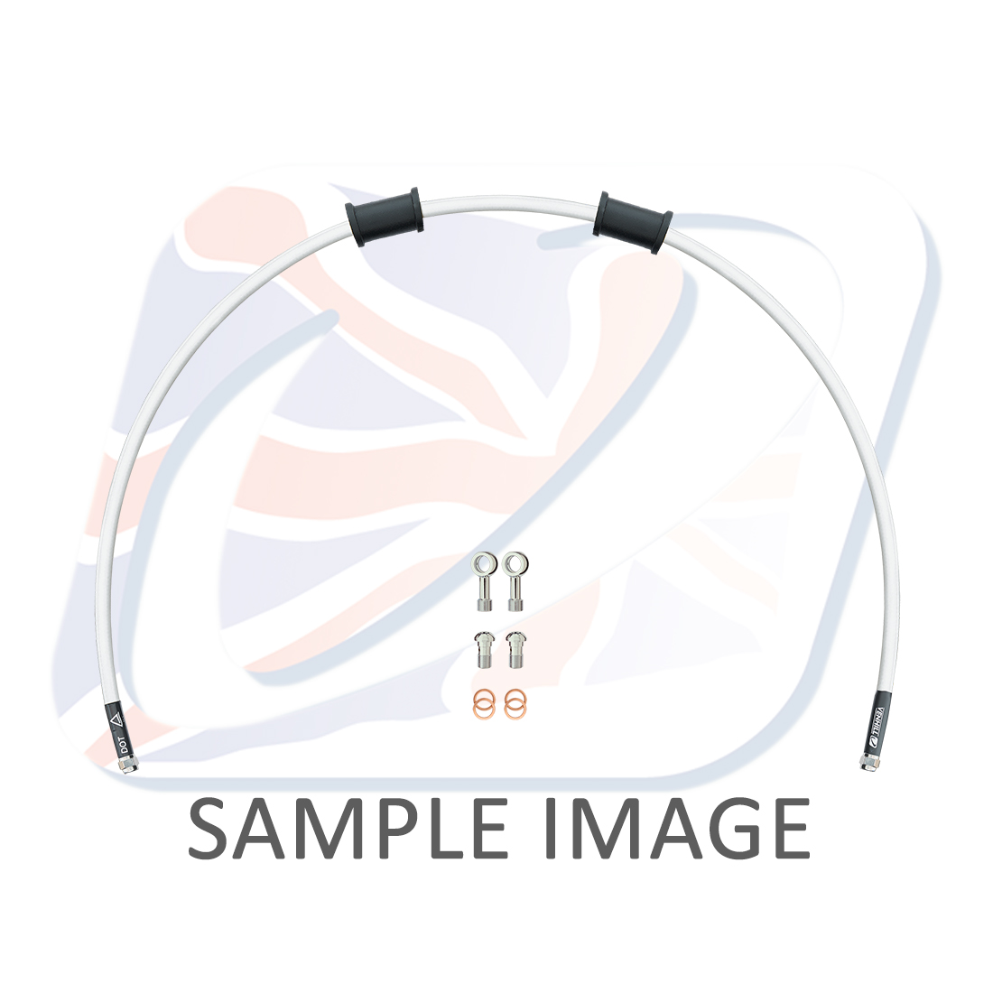 Clutch hose kit Venhill POWERHOSEPLUS KAW-11005CS-WT (1 hose in kit) White hoses, stainless steel fittings