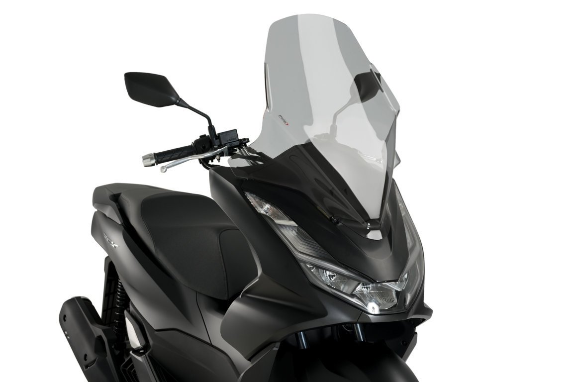 Windshield PUIG V-TECH LINE TOURING 20637H smoke for HONDA PCX 125 (WW 125) 2021-2024