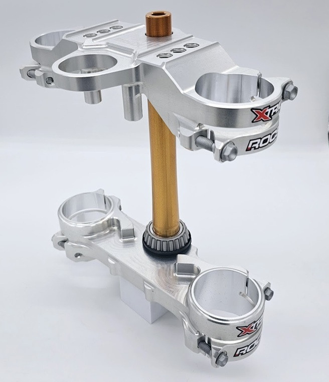Triple clamp X-TRIG ROCS TECH 40201013 Silver 30mm