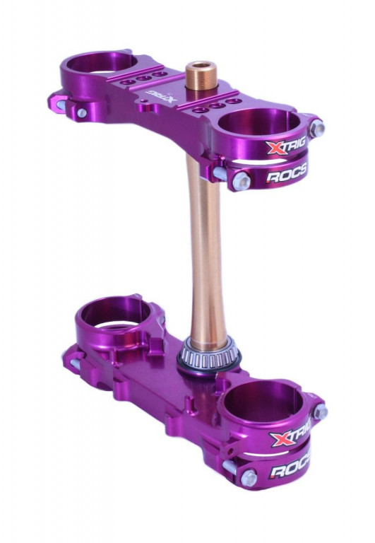 Triple clamps X-TRIG ROCS TECH 40201022 25mm Purple