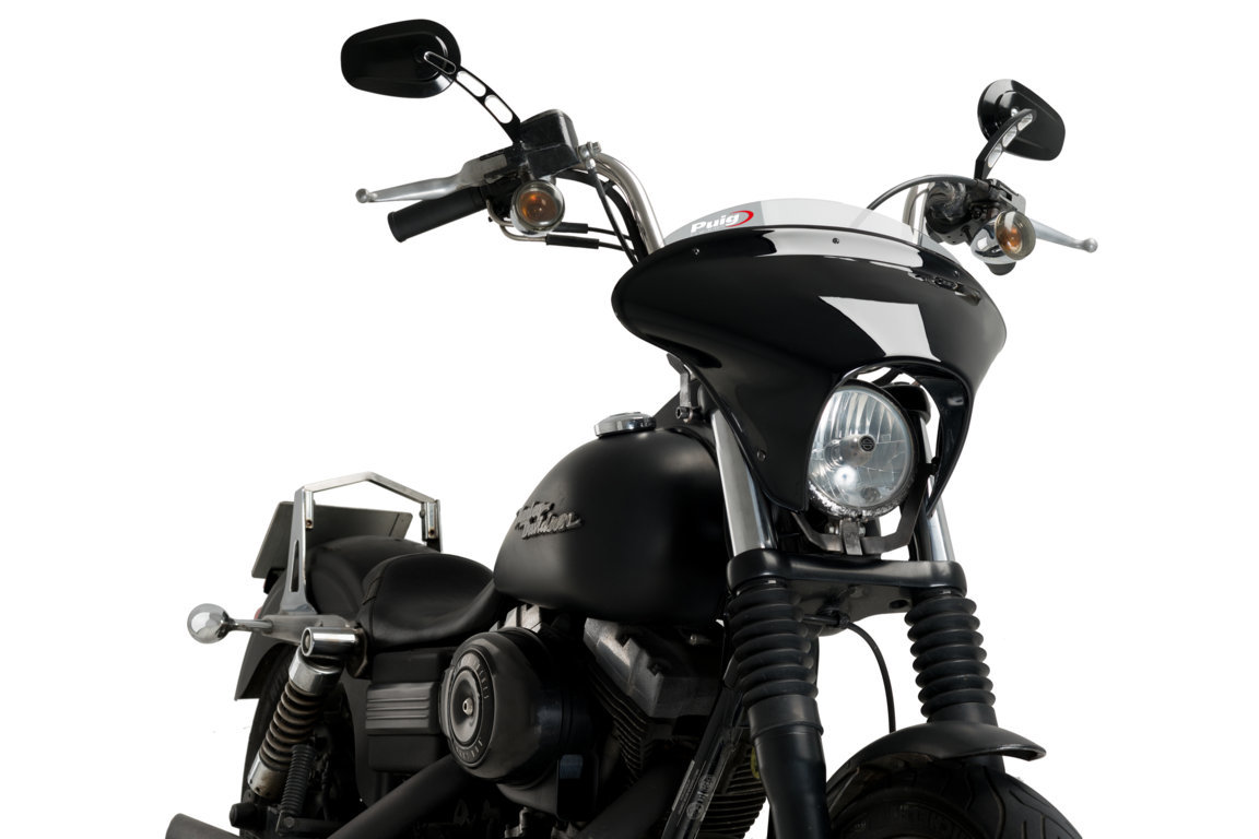 Windscreen PUIG BATWING SML SPORT 21049H smoke for HARLEY DAVIDSON FXDBI 1450 Dyna Street Bob 2006-2007, HARLEY DAVIDSON FXDB 1584 Dyna Street Bob 2007-2017