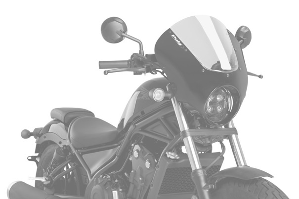 Semifairing PUIG DARK NIGHT 21103F dark smoke for HONDA CMX 500 Rebel 2020-2024