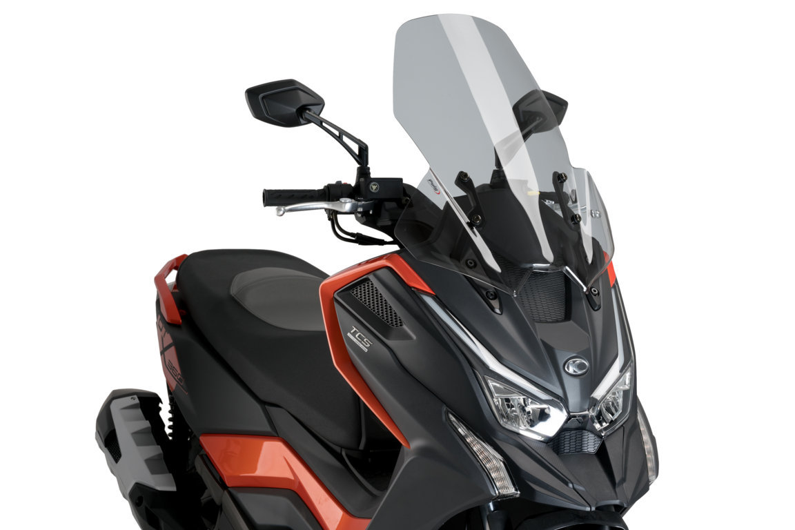 Windshield PUIG V-TECH LINE TOURING 21149H smoke for KYMCO DT X 125 2022-2024