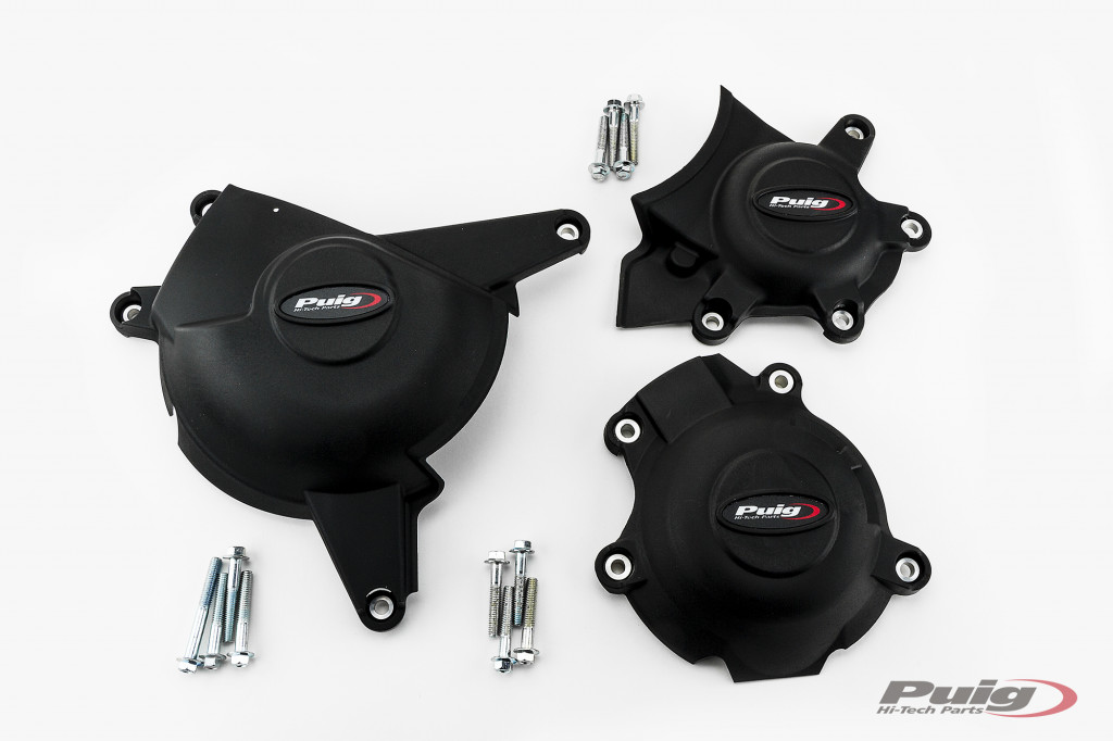 Engine covers PUIG Track for Championship 21517N Crni included 3 covers