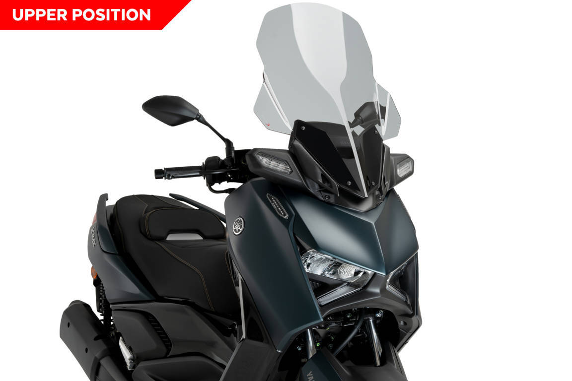 Windshield PUIG V-TECH LINE TOURING 21745H smoke for YAMAHA YP 125 X-MAX 2023-2024, YAMAHA CZD 300 X-Max 2023-2026