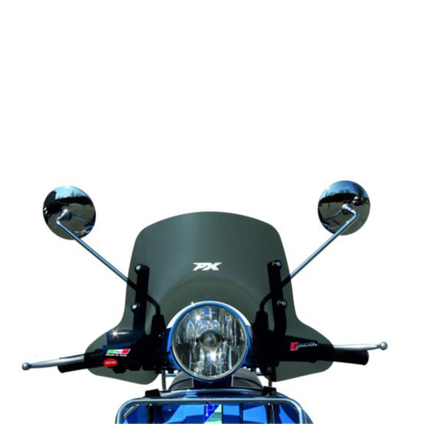 Windscreen Faco 267008349 smoke 545x500 for PIAGGIO/VESPA PX 125 (2011>) 2011-2017, PIAGGIO/VESPA PX 150 (2011>) 2011-2017