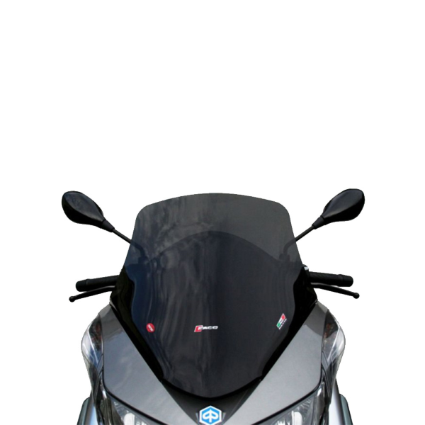 Windscreen Faco 267008358 smoke 580x630 for PIAGGIO/VESPA X10 125 2012-2015, PIAGGIO/VESPA X10 350 2012-2015