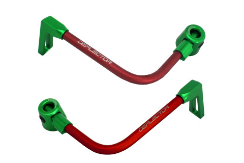 Lever guard ACCOSSATO DE003 with red hose and joint right + left , aluminium