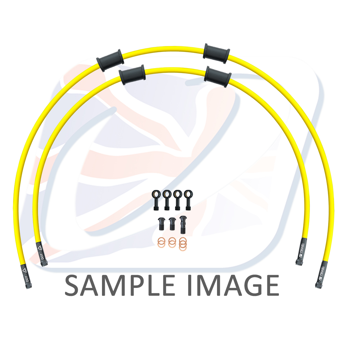 STANDARD Front brake hose kit Venhill POWERHOSEPLUS BMW-8004FB-YE (2 hoses in kit) Yellow hoses, black fittings