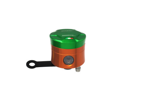 Brake fluid reservoir ACCOSSATO CNC-worked FU104 straight bracket included green