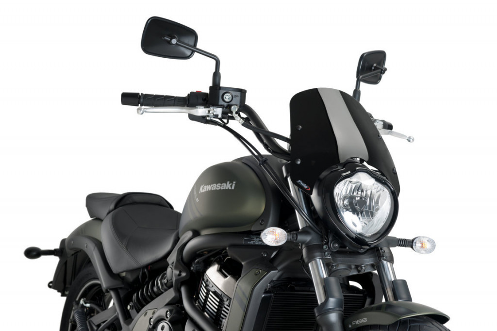 Windshield PUIG NEW GEN. SPORT 3175N Crni for KAWASAKI Vulcan S 650 2015-2025