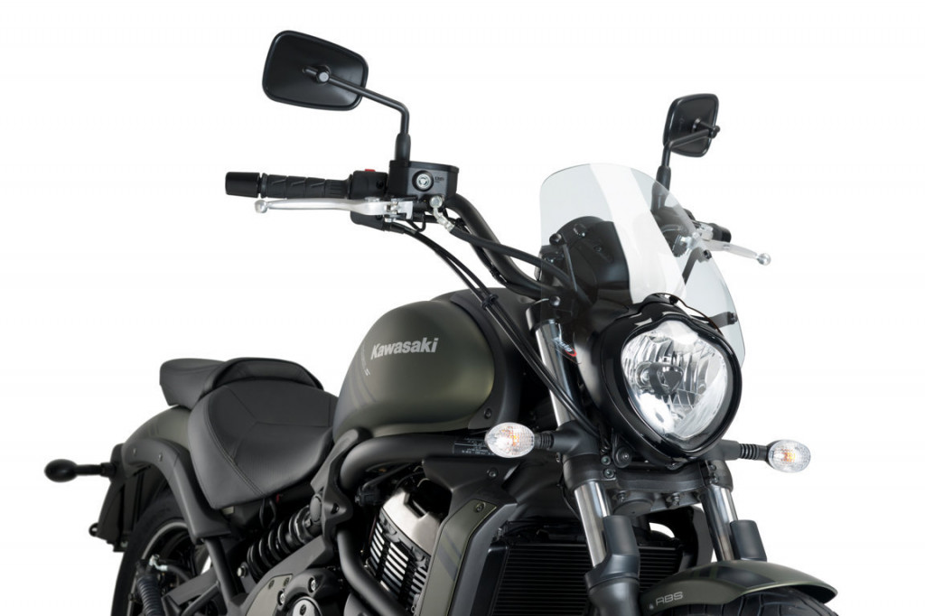 Windshield PUIG NEW GEN. SPORT 3175W clear for KAWASAKI Vulcan S 650 2015-2025
