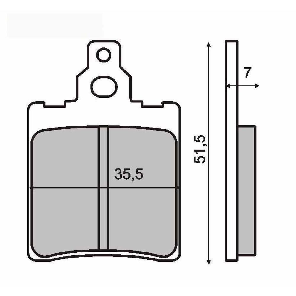 Crash pads ACCOSSATO TP099 without screw cover Crni