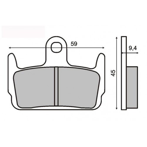 Crash pads ACCOSSATO TP099 with screw cover silver