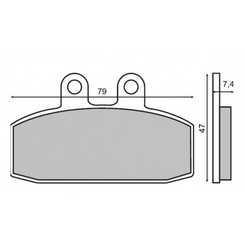 Crash pads ACCOSSATO TP105 without screw cover Crni