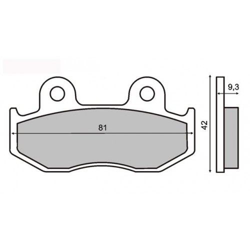 Crash pads ACCOSSATO TP105 with screw cover Crni