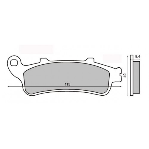 Crash pads ACCOSSATO TP105 with screw cover crven