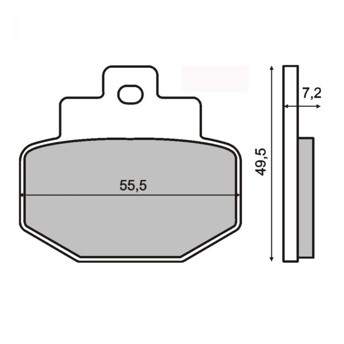 Crash pads ACCOSSATO TP105 with screw cover silver