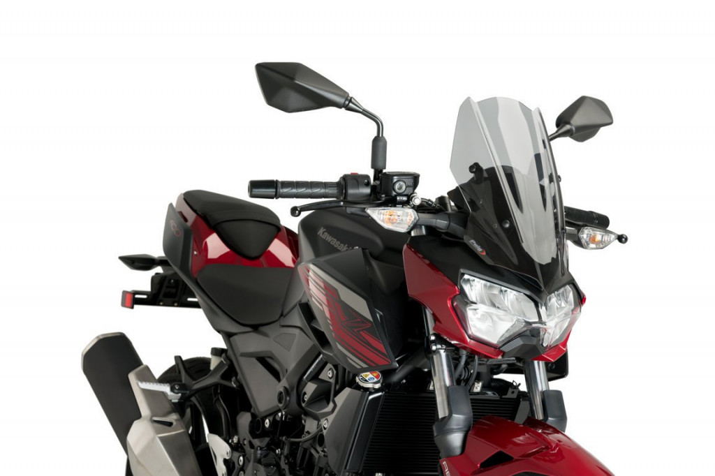 Windshield PUIG NEW GEN. SPORT 3548H smoke for KAWASAKI Z 400 2019-2024