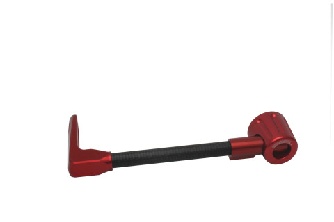 Lever guard ACCOSSATO DE007 with black hose and joint left, carbon