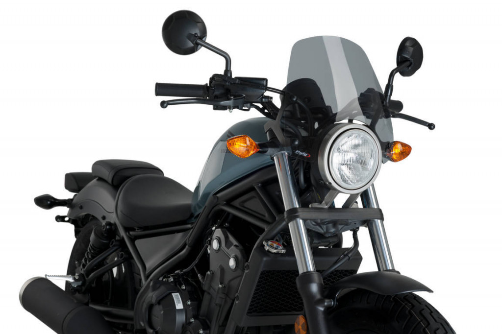 Windshield PUIG NEW GEN. SPORT 3829H smoke for HONDA CMX 500 Rebel 2017-2025