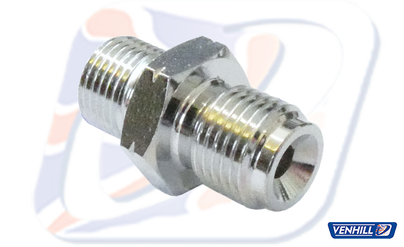 Male adaptor Venhill POWERHOSEPLUS 3/70100AC 10x1.00mm concave krom