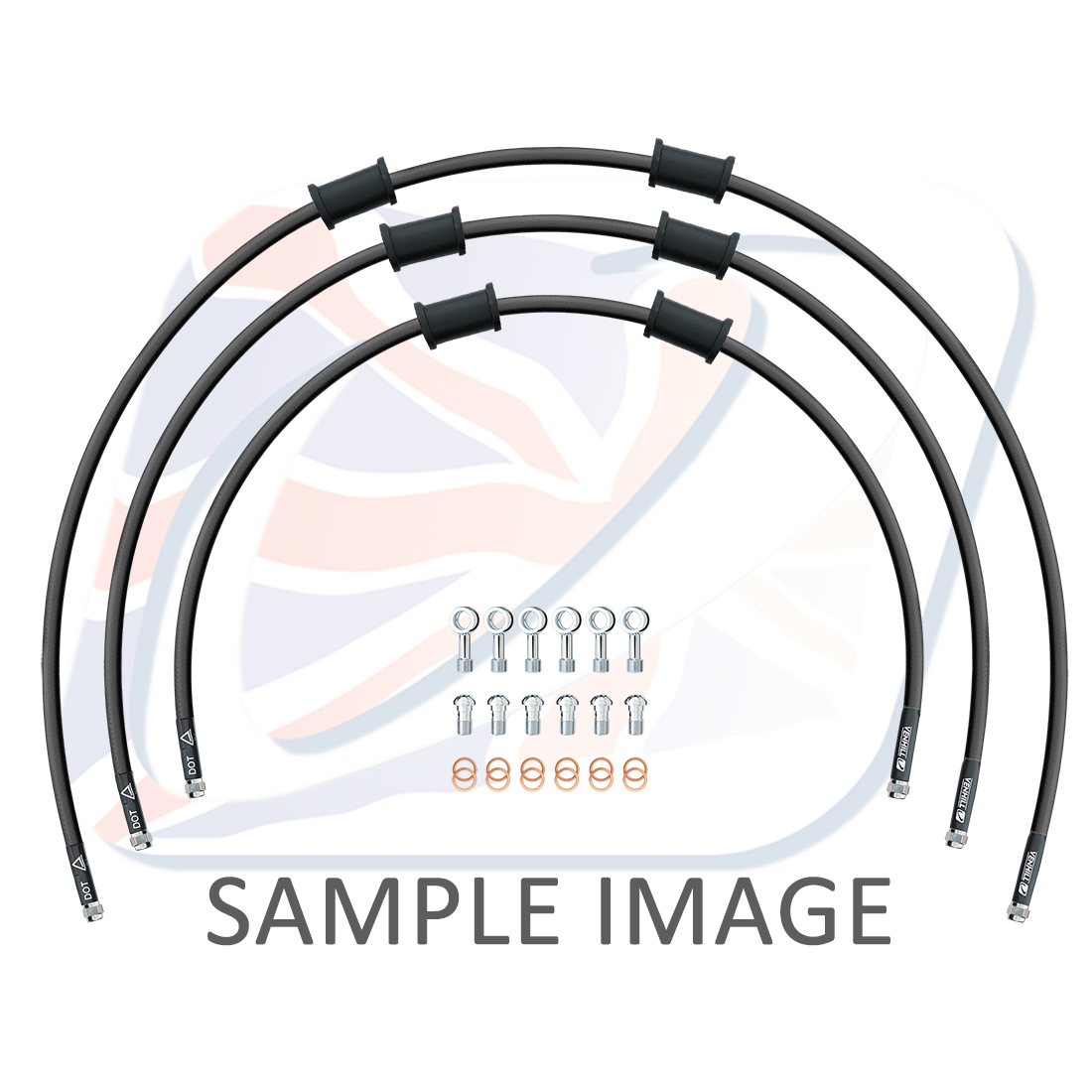 Front brake hose Venhill Y01-1-057/P-BK Crni