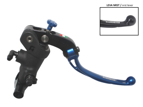 Radial brake master cylinder ACCOSSATO PC011 19 x 19 with folding lever,blue