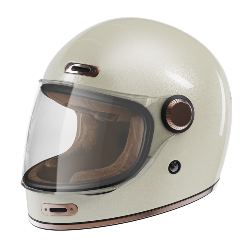 Full face helmet STORMER HISTORY SOLID off-white pearly XS