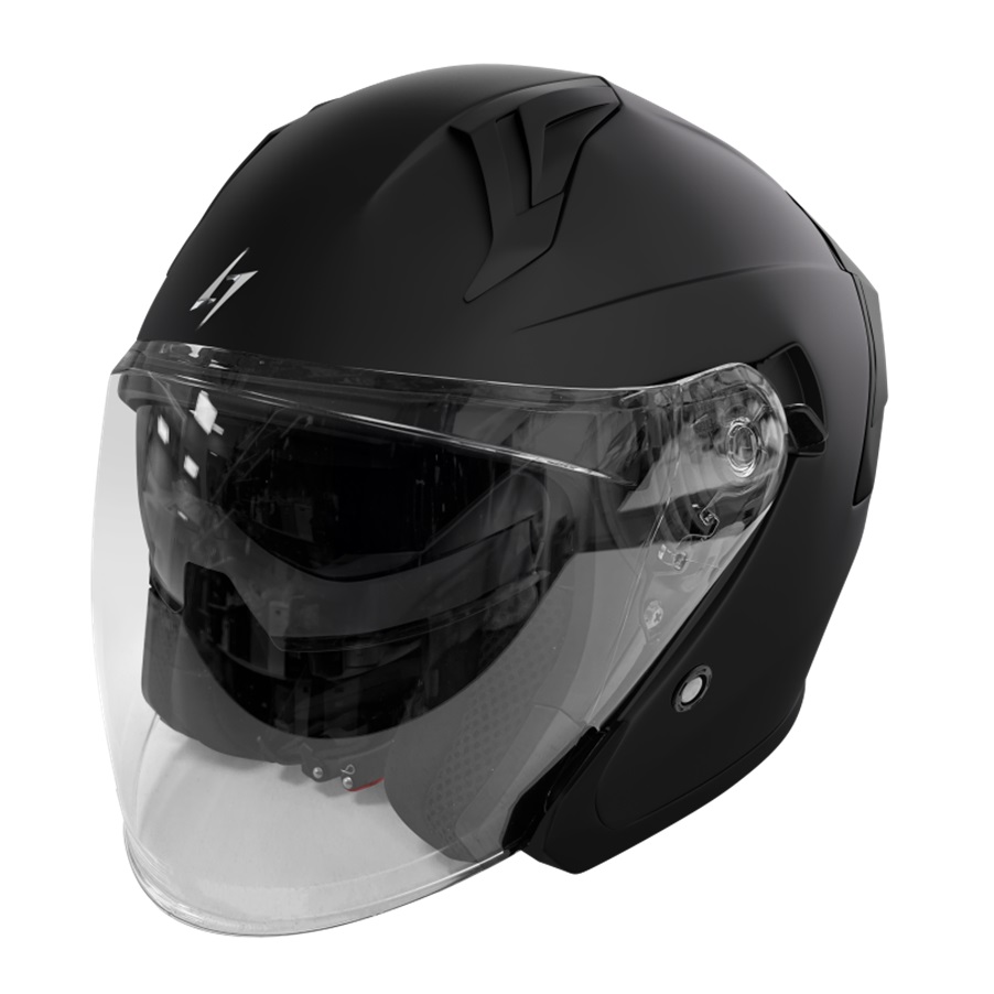 Open face helmet STORMER RUN black matt XS