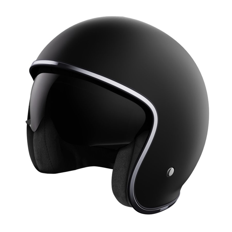 Open face helmet STORMER PRIME black matt XS