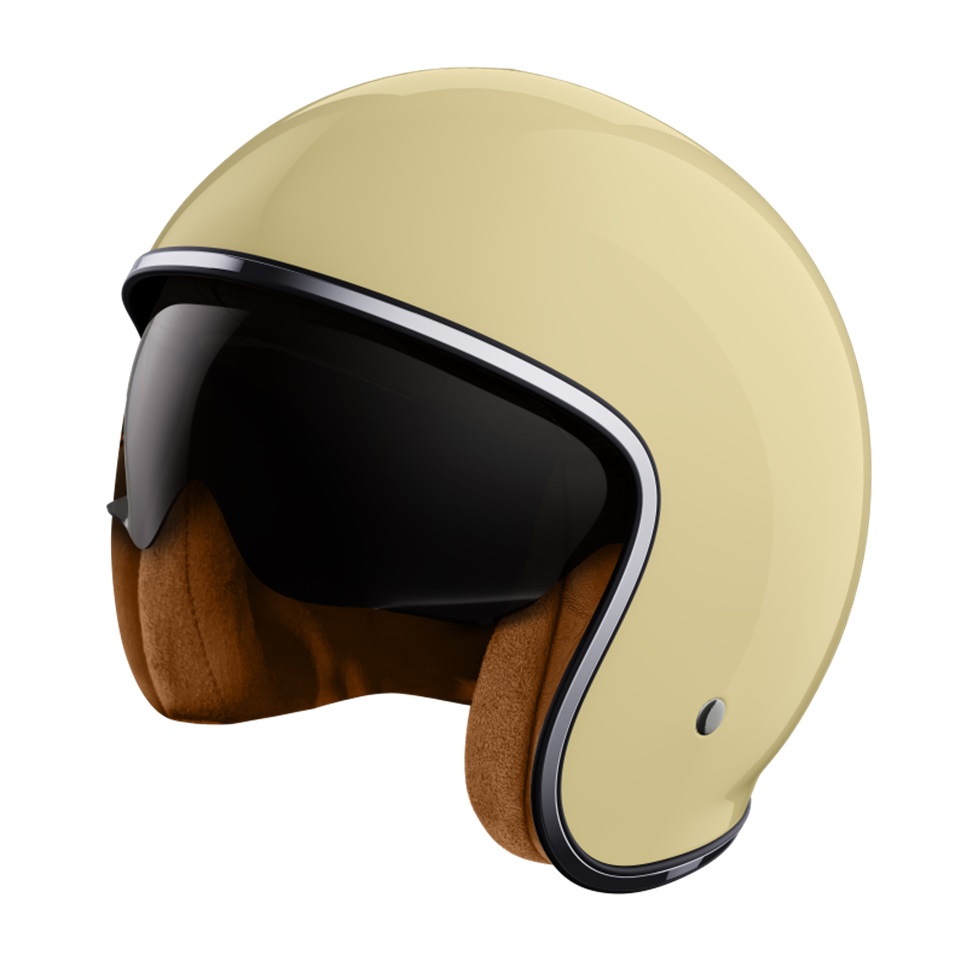 Open face helmet STORMER PRIME off-white glossy XS
