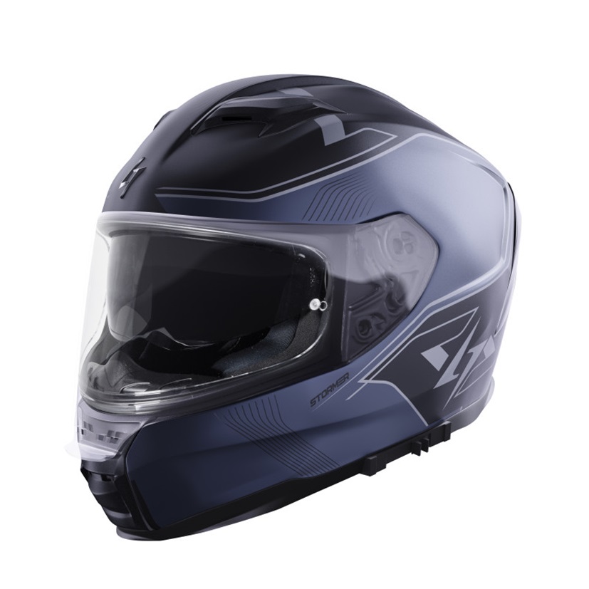 Full face helmet STORMER ZS-1001 TAKEN grey, silver, metal matt XS