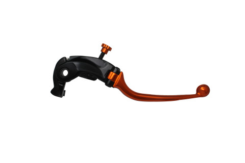 Adjustable folding lever ACCOSSATO LV020 in aluminium for Nissin radial brake master cylinder orange