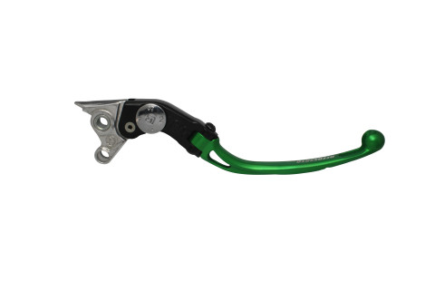 Adjustable folding lever ACCOSSATO LV009 in aluminium for original brake master cylinders green