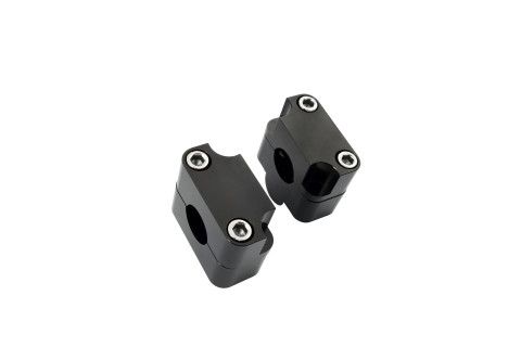 Riser kit ACCOSSATO 129X +22mm for handlebars with diameter 22mm Crni
