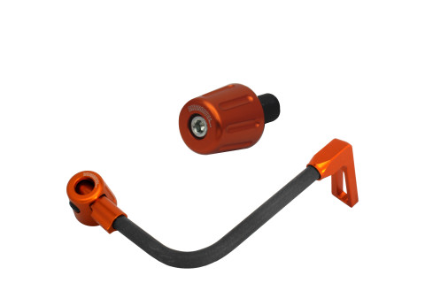 Lever guard in Carbon + left end ACCOSSATO DE009 with black hose and joint right