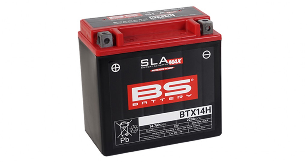 Tvorničko aktiviran akumulator BS-BATTERY BTX14H (FA) (YTX14H (FA)) SLA MAX
