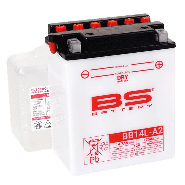 Konvencionalni akumulatori (incl.acid pack) BS-BATTERY BB14L-A2 (YB14L-A2) Acid pack included
