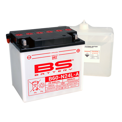 Konvencionalni akumulatori (incl.acid pack) BS-BATTERY B60N24L-A Acid pack included