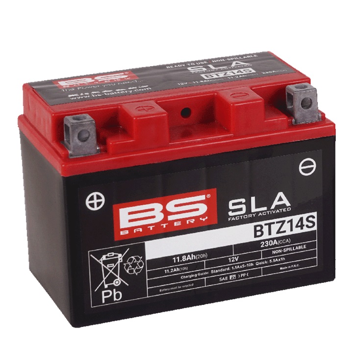 Tvorničko aktiviran akumulator BS-BATTERY BTZ14S (YTZ14S) SLA