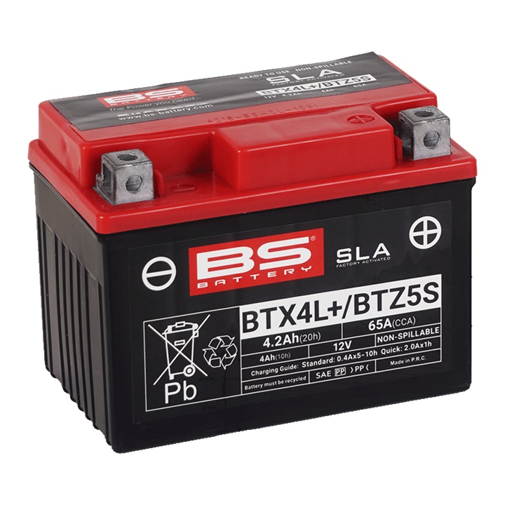 Tvorničko aktiviran akumulator BS-BATTERY BTX4L+ / BTZ5S (FA)  (YTX4L (FA)) SLA