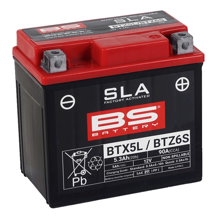 Tvorničko aktiviran akumulator BS-BATTERY BTX5L (FA) (YTX5L (FA)) SLA