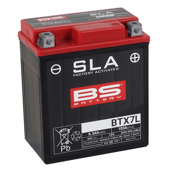 Tvorničko aktiviran akumulator BS-BATTERY BTX7L (FA) (YTX7L (FA)) SLA