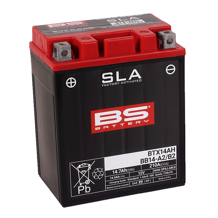 Tvorničko aktiviran akumulator BS-BATTERY BTX14AH (FA) (YTX14AH (FA)) SLA