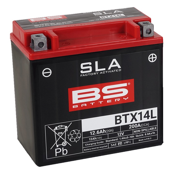 Tvorničko aktiviran akumulator BS-BATTERY BTX14L (FA) (YTX14L (FA)) SLA