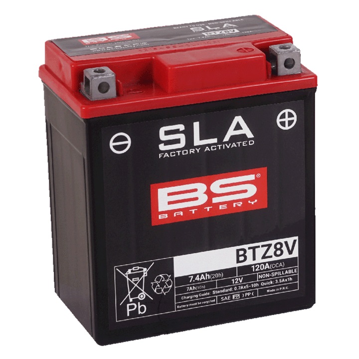 Tvorničko aktiviran akumulator BS-BATTERY BTZ8V (FA) (YTZ8V (FA)) SLA