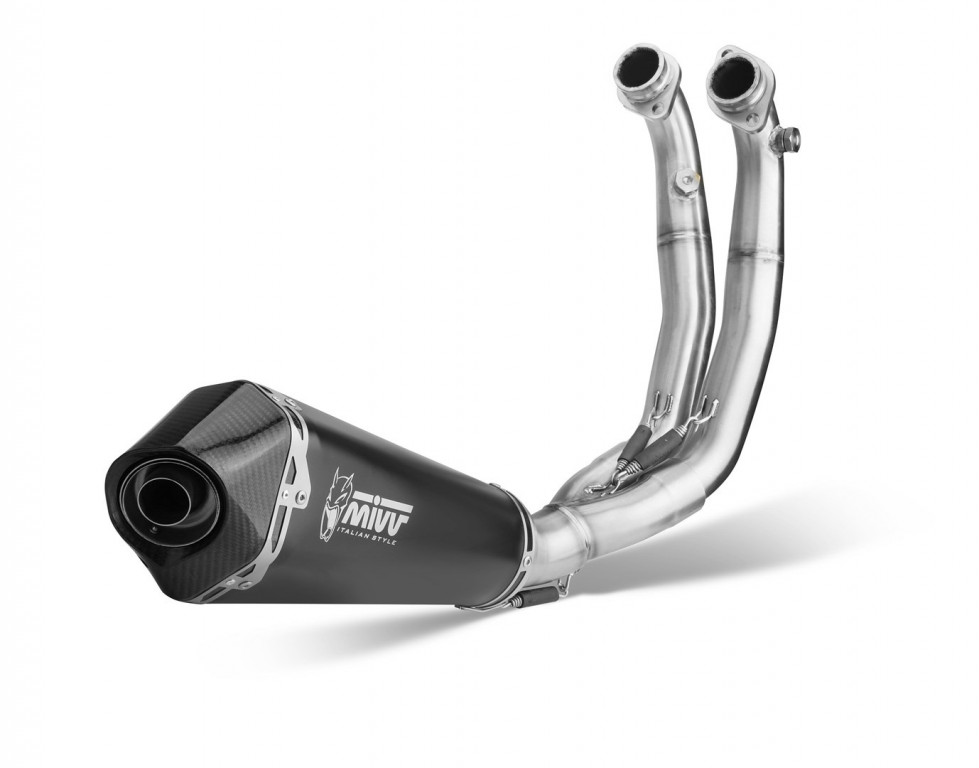 Cijeli ispušni sustav 2x1 MIVV DELTA RACE A.014.LDRB Crni for APRILIA RS 660 (Factory) 2020-2024, APRILIA Tuono 660 (Factory) 2020-2024