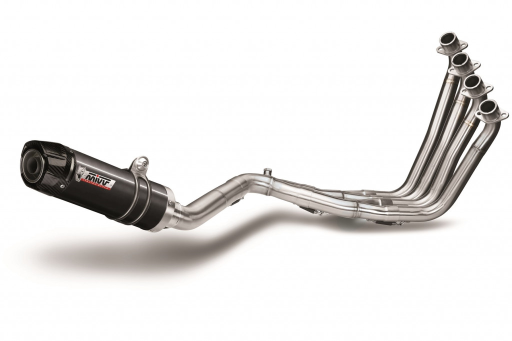 Cijeli ispušni sustav 4x2x1 MIVV GP H.055.LXBC Black with carbon cap for HONDA CB 650 F / FA 2014-2018
